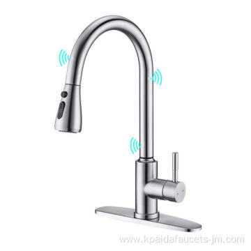 Rotating Sensor Touchless Brushed Nickel Faucet